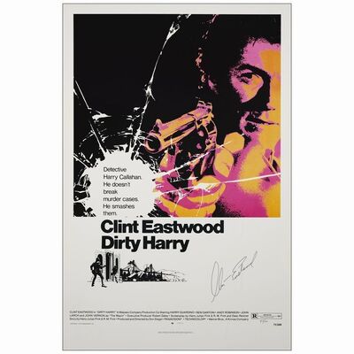 73: Studio Produced Reprint One Sheet (27" x 41" ) Autographed by Clint Eastwood; 47/100; Very Fine- Rolled ### DIRTY HARRY (c.1988)