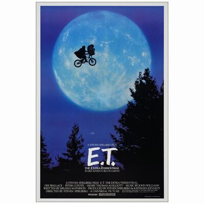 79: One Sheet (26.75" x 40.5"); Bicycle Style; Very Fine+ Rolled ### E.T. THE EXTRA-TERRESTRIAL (1982)