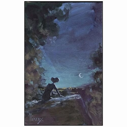 81: Hand Painted Preliminary Concept Artwork (5" x 8"); Near Mint ### E.T. THE EXTRA-TERRESTRIAL (1982)