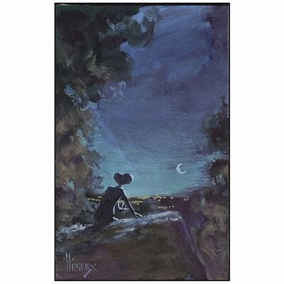 81: Hand Painted Preliminary Concept Artwork (5" x 8"); Near Mint ### E.T. THE EXTRA-TERRESTRIAL (1982)