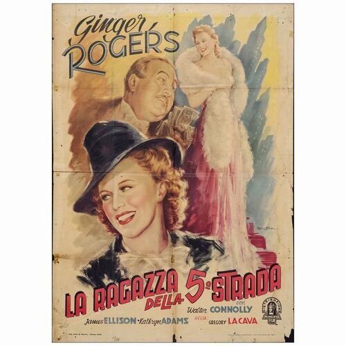 88: Italian 2-Fogli (39" x 55" ); Very Good Folded ### FIFTH AVENUE GIRL (1940)