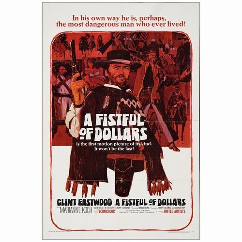 89: One Sheet (27" x 41"); Style A; Very Fine Folded ### A FISTFUL OF DOLLARS (1967)