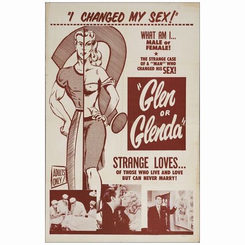 95: One Sheet (27" x 41"); Very Fine- Folded ### GLEN OR GLENDA (1953)