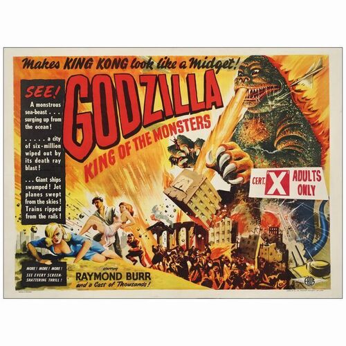 97: First Release British Quad (30" x 40"); Very Fine- on Linen ### GODZILLA (1956)