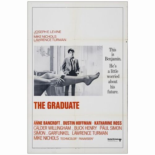 106: International Pre-Academy Awards One Sheet (27" x 41"); Very Fine- Folded ### THE GRADUATE (1967)