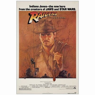 127: One Sheet (27" x 41"); Very Fine+ on Linen ### INDIANA JONES AND THE RAIDERS OF THE LOST ARK (1981)