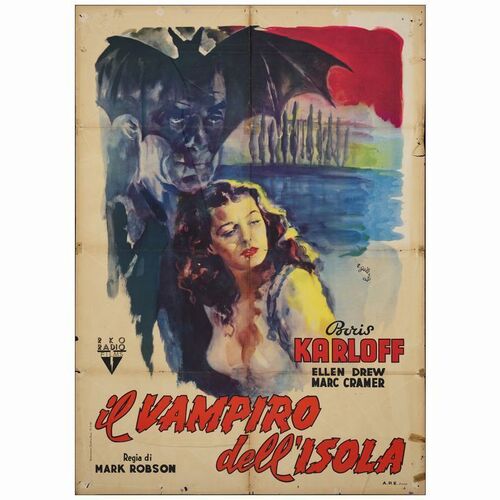 132: Italian 2 Fogli (39" x 55" ); Fine- Folded ### ISLE OF THE DEAD (1947)