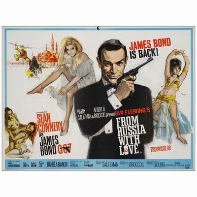 139: British Quad (30" x 40"); Very Fine- Folded ### JAMES BOND: FROM RUSSIA WITH LOVE (1963)