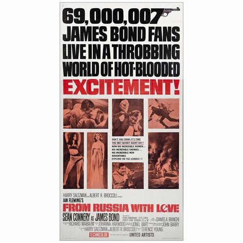 140: Three Sheet (41" x 81"); Style A; Very Fine- Folded ### JAMES BOND: FROM RUSSIA WITH LOVE (1963)