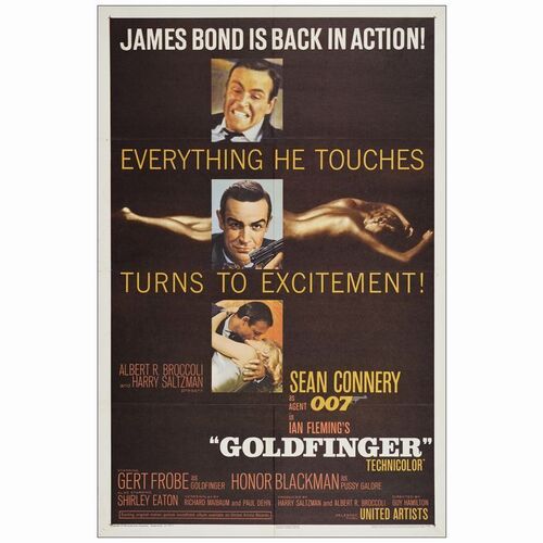 141: One Sheet (27" x 41"); Matte Finish; Very Fine Folded ### JAMES BOND: GOLDFINGER (1964)