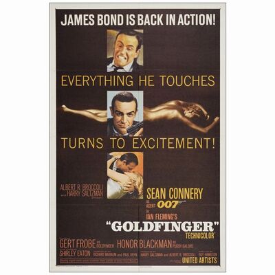 141: One Sheet (27" x 41"); Matte Finish; Very Fine Folded ### JAMES BOND: GOLDFINGER (1964)