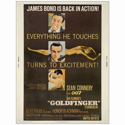 142: 30" x 40"; Very Fine on Linen ### JAMES BOND: GOLDFINGER (1964)