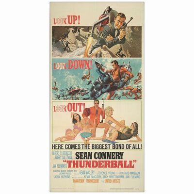 144: Three sheet (41.5" x 84"); Fine on Linen ### JAMES BOND: THUNDERBALL (1965)