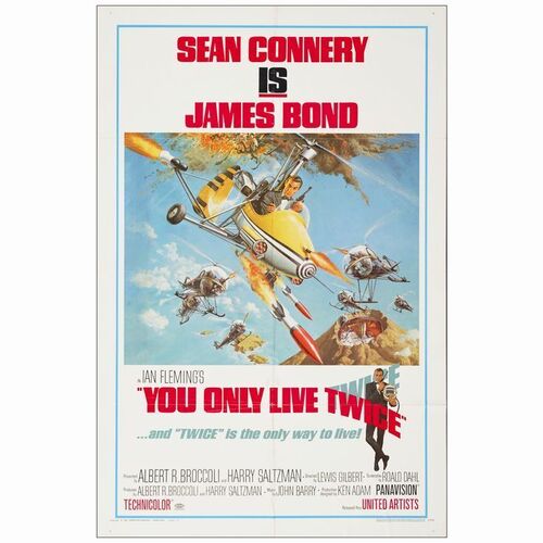 147: One Sheet (27" x 41"); Style B; Very Fine Folded ### JAMES BOND: YOU ONLY LIVE TWICE (1967)