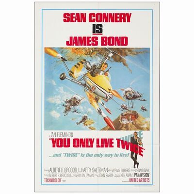 147: One Sheet (27" x 41"); Style B; Very Fine Folded ### JAMES BOND: YOU ONLY LIVE TWICE (1967)