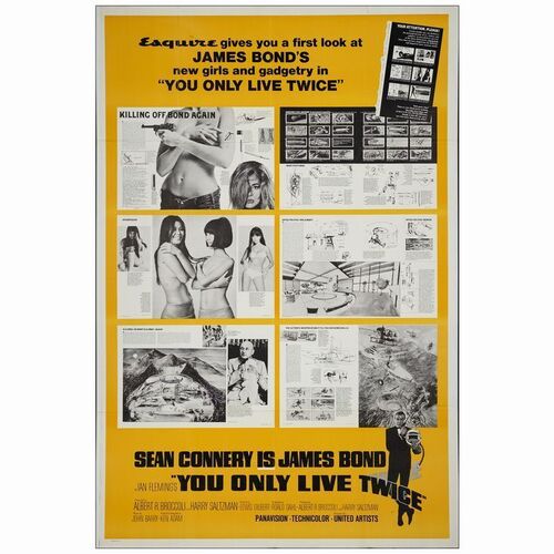 150: 40" x 60; Esquire Magazine Style; Very Fine- Rolled ### JAMES BOND: YOU ONLY LIVE TWICE (1967)