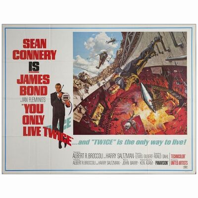 152: Subway (45" x 59"); Style A; Very Fine Folded ### JAMES BOND: YOU ONLY LIVE TWICE (1967)