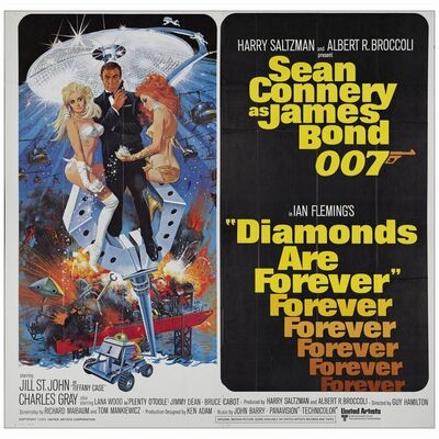 154: Six Sheet (77" x 78"); Very Fine- Folded ### JAMES BOND: DIAMONDS ARE FOREVER (1971)