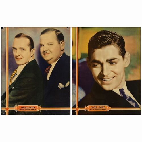 163: Personality Posters (2) (22" x 28"); Very Good- ### LAUREL AND HARDY (1930s)