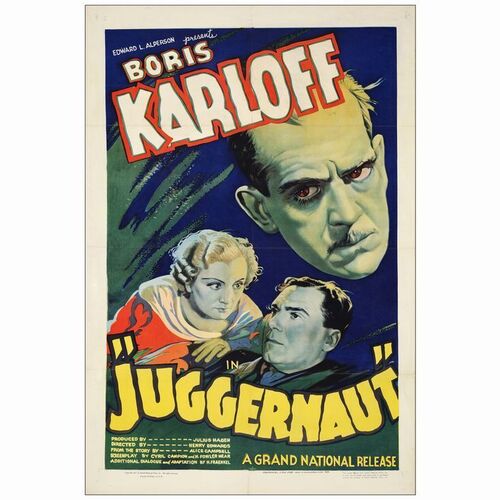 165: One Sheet (27" x 41"); Very Fine on Linen ### JUGGERNAUT (1937)