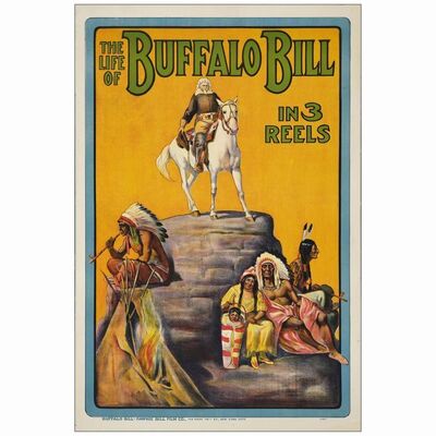 174: One Sheet (27" x 42" ); Very Fine+ on Linen ### THE LIFE OF BUFFALO BILL (1912)