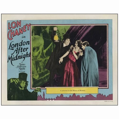 175: Lobby Card (11" x 14"); Fine+ ### LONDON AFTER MIDNIGHT (1927)