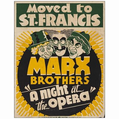 196: Jumbo Window Card (21" x 27" ); Fine ### A NIGHT AT THE OPERA (1935)