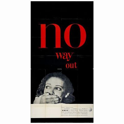 202: Three Sheet (41" x 78" ); Very Fine Folded ### NO WAY OUT (1950)