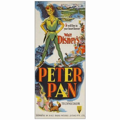 214: Full Bleed Australian Daybill (13" x 30' ); Very Fine+ Folded ### PETER PAN (1953)