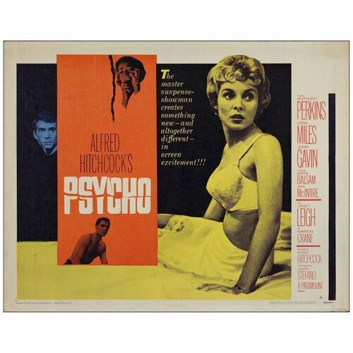 223: Half Sheet (22" x 28); Fine- Rolled ### PSYCHO (1960)