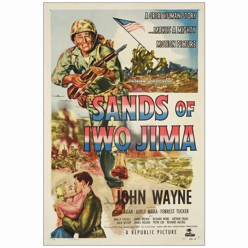 233: One Sheet (27" x 41"); Very Fine- on Linen ### THE SANDS OF IWO JIMA (1950)