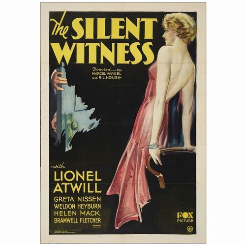 243: One Sheet (28" x 41"); Very Fine- on Linen ### THE SILENT WITNESS (1932)