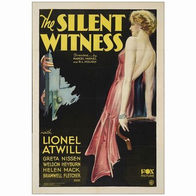 243: One Sheet (28" x 41"); Very Fine- on Linen ### THE SILENT WITNESS (1932)