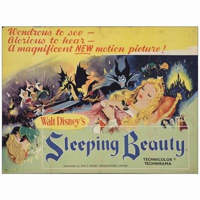 247: British Quad (30" x 40"); Technirama Style; Very Fine- Folded ### SLEEPING BEAUTY (1959)