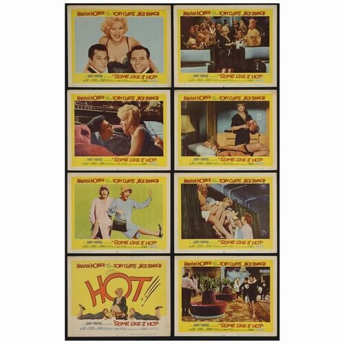 248: Lobby Card Set of (8) (11" x 14"); Very Fine ### SOME LIKE IT HOT (1959)