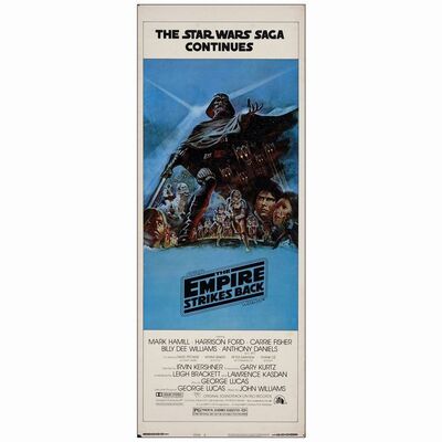 270: Insert (14" x 36"); Dark Blue Style B; Very Fine- Rolled ### STAR WARS: THE EMPIRE STRIKES BACK (1980)