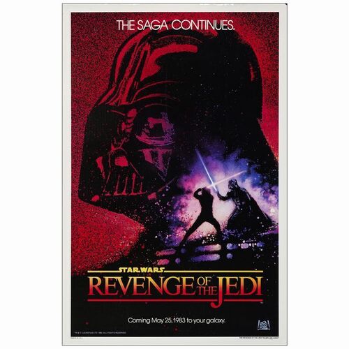 271: One Sheet (26 7/8" x 41"); Dated Style, Withdrawn Advance; Very Fine- Rolled ### STAR WARS: REVENGE OF THE JEDI (1982)