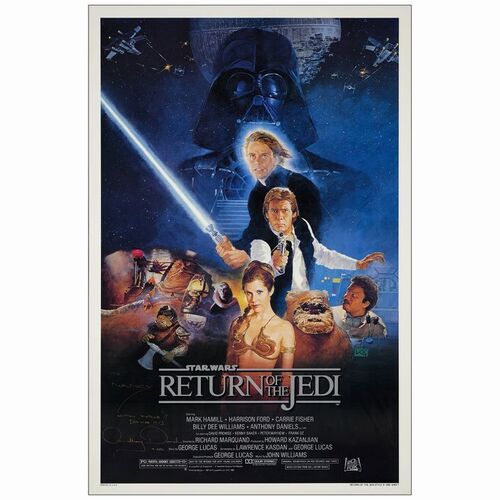 274: One Sheet (27" x 41") Autographed by Anthony Daniels (JSA COA); Howard Kazanjian Collection, Studio Style B; Near Mint Rolled ### STAR WARS: RETURN OF THE JEDI (1983)