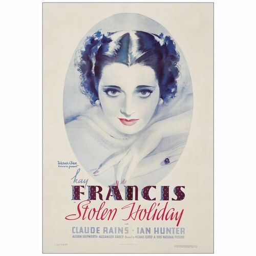 281: One Sheet (27" x 41"); Fine+ on Linen ### STOLEN HOLIDAY (1937)