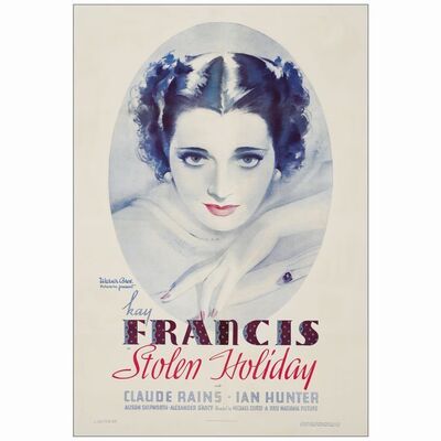 281: One Sheet (27" x 41"); Fine+ on Linen ### STOLEN HOLIDAY (1937)