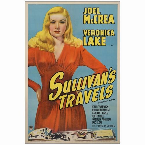 283: One Sheet (27" x 41"); Style A; Very Fine- on Linen ### SULLIVAN'S TRAVELS (1941)