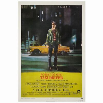 286: One Sheet (27" x 41"); Very Fine- on Linen ### TAXI DRIVER (1976)