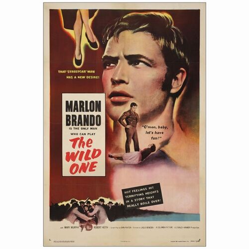 304: One Sheet (27" x 41" ); Very Fine- on Linen ### THE WILD ONE (1953)