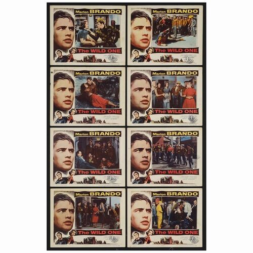 306: Lobby Card Set of (8) (11" x 14" ); Fine ### THE WILD ONE (1953)