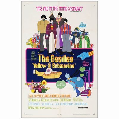 311: One Sheet (27" x 41"); Withdrawn Style; Fine+ Folded ### YELLOW SUBMARINE (1968)