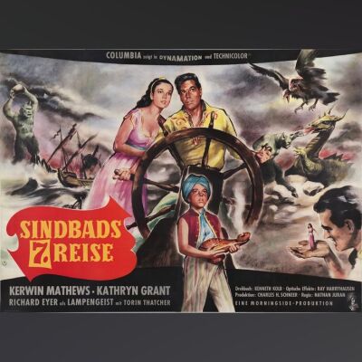 320: German AO (33" x 46"); Very Fine on Linen ### THE 7TH VOYAGE OF SINBAD (1958)