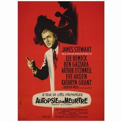 327: French Grande (47" x 63"); Very Fine+ on Linen ### ANATOMY OF A MURDER (1959)