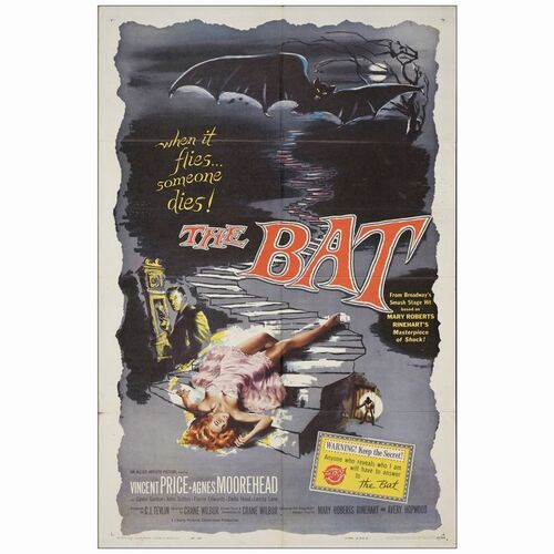 337: One Sheet (27" x 41"); Very Fine- Folded ### THE BAT (1959)