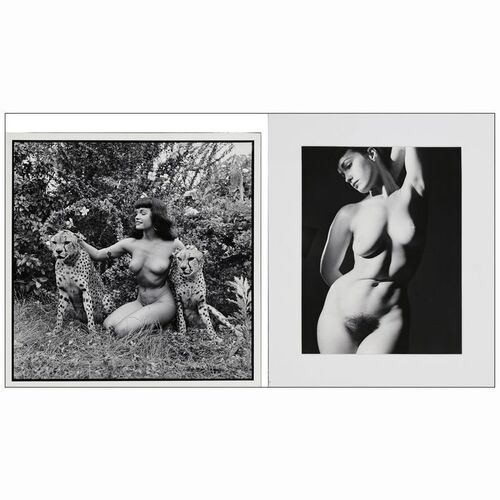 344: Vintage Black and White Photos (2) (15.75" x 15.75" & 14" x 17" (with matte); Fine ### BETTIE PAGE (1950s)