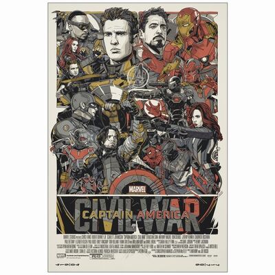 358: Art Print (24" x 36"); Varient 130/325; Very Fine+ Rolled ### CAPTAIN AMERICA: CIVIL WAR (2016)